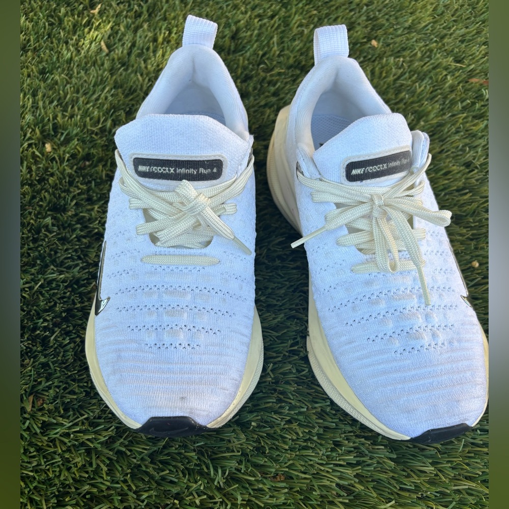 Nike React X infinity Run 4White and Black Athletic Shoes with Breathable Size 7